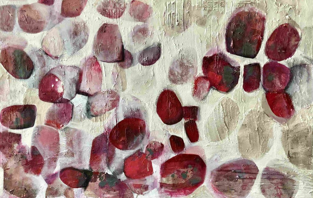 abstraktes in rot | 80 x 120 cm